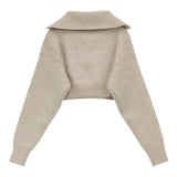 coperni コペルニ 新品 ハーフジップボクシークロップドセーター サイズS 定価88000円 セーター ニット SAND ベージュ レディース【中古】6-0818T♪