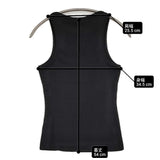 GANNI 新品 SOFT COTTON RIB TANK TOP リブタンクトップ サイズS 定価15400円 T3898 刺繍 タンクトップ ブラック レディース ガニー【中古】6-0818S♪