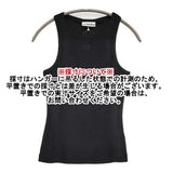 GANNI 新品 SOFT COTTON RIB TANK TOP リブタンクトップ サイズS 定価15400円 T3898 刺繍 タンクトップ ブラック レディース ガニー【中古】6-0818S♪