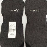 MAYKAM 新品 socks サイズ3 定価4950円 ソックス 2401-044 靴下 ブラック メンズ メイカム【中古】6-0818G♪