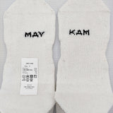 MAYKAM 新品 socks サイズ3 定価4950円 ソックス 2401-044 靴下 ホワイト メンズ メイカム【中古】6-0818G♪