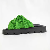 ENFOLD 新品 WAVE SANDALS 定価44000円 サイズ36 300HS255-2460 サンダル 24SS グリーン ブラック レディース エンフォルド【中古】6-0821S♪#