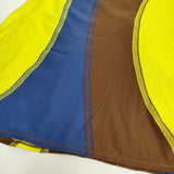 ISSEY MIYAKE IM62JH525 サイズ2 コットン ノースリーブ ワンピース イエロー ブラウン レディース イッセイミヤケ【中古】6-0831S◎