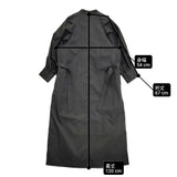 SUM1 STYLE ポリエステル EAZ5031109A0005 タックスリーブ スタンドカラー ワンピース ブラック レディース スミスタイル【中古】6-0831M◎