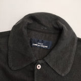tricot COMME des GARCONS 90年代 AD1997 リネン 異素材 ニット 半袖シャツ ブラック レディース トリココムデギャルソン【中古】6-0831S◎