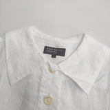 MARGARET HOWELL 24SS LINEN VOILE 578-4152005 サイズ1 定価34100円 半袖 ブラウス シャツ ホワイト レディース マーガレットハウエル【中古】6-0831S◎