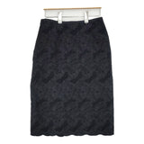 49AV.junko shimada カットワーク トンボ柄 4973222802 サイズ38 コットン スカラップ スカート ブラック レディース ジュンコシマダ【中古】6-0831S◎