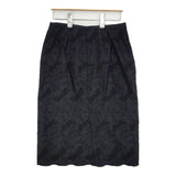 49AV.junko shimada カットワーク トンボ柄 4973222802 サイズ38 コットン スカラップ スカート ブラック レディース ジュンコシマダ【中古】6-0831S◎