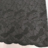 49AV.junko shimada カットワーク トンボ柄 4973222802 サイズ38 コットン スカラップ スカート ブラック レディース ジュンコシマダ【中古】6-0831S◎