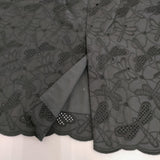 49AV.junko shimada カットワーク トンボ柄 4973222802 サイズ38 コットン スカラップ スカート ブラック レディース ジュンコシマダ【中古】6-0831S◎