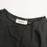 ZUCCa テンセルローンシャツ ブラウス ZU93FK246 Mサイズ ノースリーブ ブラウス シャツ ブラック レディース ズッカ【中古】6-0831S◎