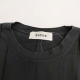 ZUCCa タック ZU91JH260 コットン Mサイズ 半袖 ワンピース ブラック レディース ズッカ【中古】6-0831S◎