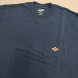 Danton ポケットTシャツ JD-9041 コットン サイズ36 半袖Ｔシャツ カットソー ネイビー レディース ダントン【中古】6-0831S◎