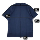 Danton ポケットTシャツ JD-9041 コットン サイズ36 半袖Ｔシャツ カットソー ネイビー レディース ダントン【中古】6-0831S◎