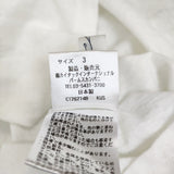 Pal'las Palace １９／－ラフィ天竺ラウンド襟ポロシャツ サイズ3 定価18700円 フレンチスリーブ ポロシャツ 26SS オフホワイト レディース パラスパレス【中古】6-0804S♪