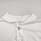 Pal'las Palace １９／－ラフィ天竺ラウンド襟ポロシャツ サイズ3 定価18700円 フレンチスリーブ ポロシャツ 26SS オフホワイト レディース パラスパレス【中古】6-0804S♪