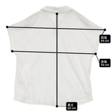 Pal'las Palace １９／－ラフィ天竺ラウンド襟ポロシャツ サイズ3 定価18700円 フレンチスリーブ ポロシャツ 26SS オフホワイト レディース パラスパレス【中古】6-0804S♪