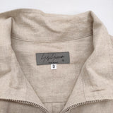 Yohji Yamamoto POUR HOMME HIGH COUNT LINEN ZIP OPEN BLOUSE サイズ3 ジャケット 22SS ベージュ メンズ ヨウジヤマモトプールオム【中古】6-0825M♪