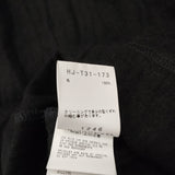 Yohji Yamamoto POUR HOMME HJ-T31-173 サイズ3 ウールニット シワ加工 長袖Ｔシャツ カットソー ロンＴ ブラック メンズ ヨウジヤマモトプールオム【中古】6-0825T♪