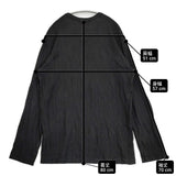 Yohji Yamamoto POUR HOMME HJ-T31-173 サイズ3 ウールニット シワ加工 長袖Ｔシャツ カットソー ロンＴ ブラック メンズ ヨウジヤマモトプールオム【中古】6-0825T♪