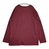 Yohji Yamamoto POUR HOMME SUPER 120 WOOL SINGLE JERSEY ROUND NECK LS TEE ウール サイズ3 長袖Ｔシャツ カットソー ロンＴ 25AW ボルドー メンズ ヨウジヤマモトプールオム【中古】6-0825T♪
