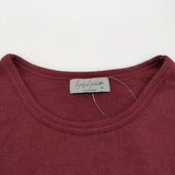Yohji Yamamoto POUR HOMME SUPER 120 WOOL SINGLE JERSEY ROUND NECK LS TEE ウール サイズ3 長袖Ｔシャツ カットソー ロンＴ 25AW ボルドー メンズ ヨウジヤマモトプールオム【中古】6-0825T♪
