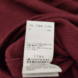 Yohji Yamamoto POUR HOMME SUPER 120 WOOL SINGLE JERSEY ROUND NECK LS TEE ウール サイズ3 長袖Ｔシャツ カットソー ロンＴ 25AW ボルドー メンズ ヨウジヤマモトプールオム【中古】6-0825T♪