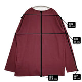 Yohji Yamamoto POUR HOMME SUPER 120 WOOL SINGLE JERSEY ROUND NECK LS TEE ウール サイズ3 長袖Ｔシャツ カットソー ロンＴ 25AW ボルドー メンズ ヨウジヤマモトプールオム【中古】6-0825T♪