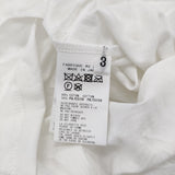 Yohji Yamamoto POUR HOMME シワ加工 コットンポリエステル サイズ3 長袖Ｔシャツ カットソー ロンＴ 25SS ホワイト メンズ ヨウジヤマモトプールオム【中古】6-0825M♪