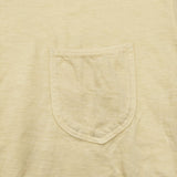 45R/45rpm 908Tシャツ 胸ポケット サイズ1 コットン 日本製 半袖Ｔシャツ カットソー イエロー レディース フォーティーファイブアールピーエム【中古】6-0904S♪