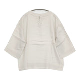 45R/45rpm リネンキュプラツイルTシャツ サイズ0 定価25300円 ブラウス シャツ ベージュ レディース フォーティーファイブアールピーエム【中古】6-0904M♪