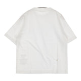 45R/45rpm 908 45星Tシャツ サイズ3 定価7150円 コットン 日本製 半袖Ｔシャツ カットソー ホワイト レディース フォーティーファイブアールピーエム【中古】6-0904S♪