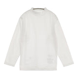 45R/45rpm 度詰め天竺の908ヨックネックＴシャツ サイズ1 長袖Ｔシャツ カットソー ロンＴ ホワイト レディース フォーティーファイブアールピーエム【中古】6-0904M♪