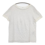 45R/45rpm サイズ2 コットン シルク切替 半袖Ｔシャツ カットソー ライトグレー レディース フォーティーファイブアールピーエム【中古】6-0831S◎