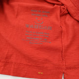45R/45rpm 908オーシャンTシャツ サイズ2 コットン 日本製 半袖Ｔシャツ カットソー レッド レディース フォーティーファイブアールピーエム【中古】6-0904S♪