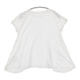 45R/45rpm ガーゼ天竺テントT-SHIRT サイズ2 定価12650円 半袖Ｔシャツ カットソー ホワイト レディース フォーティーファイブアールピーエム【中古】6-0904S♪