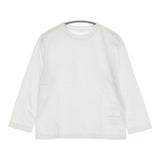 45R/45rpm 天竺の四角Tシャツ サイズ3 定価11000円 コットン 日本製 長袖Ｔシャツ カットソー ロンＴ ホワイト レディース フォーティーファイブアールピーエム【中古】6-0904M♪