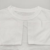 45R/45rpm 天竺の四角Tシャツ サイズ3 定価11000円 コットン 日本製 長袖Ｔシャツ カットソー ロンＴ ホワイト レディース フォーティーファイブアールピーエム【中古】6-0904M♪