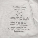 45R/45rpm 908オーシャン長袖T 定価13200円 コットン 日本製 長袖Ｔシャツ カットソー ロンＴ ホワイト レディース フォーティーファイブアールピーエム【中古】6-0904M♪