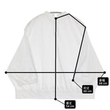 45R/45rpm スーピマ天竺のドルマンTシャツ 定価17600円 Ｔシャツ カットソー ホワイト レディース フォーティーファイブアールピーエム【中古】6-0904M♪