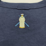 45R/45rpm 葉山ものがたり 刺繍 908オーシャン長袖T 長袖Ｔシャツ カットソー ロンＴ ネイビー レディース フォーティーファイブアールピーエム【中古】6-0904M♪