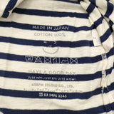 45R/45rpm 36番天竺の908バスクTシャツ ボーダー 定価19800円 長袖Ｔシャツ カットソー ロンＴ ホワイト ネイビー レディース フォーティーファイブアールピーエム【中古】6-0904M♪