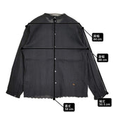 45R/45rpm インドカディのタックレースブラウス 定価77000円 ブラウス シャツ ブラック レディース フォーティーファイブアールピーエム【中古】6-0825M♪