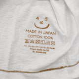 45R/45rpm 無地 コットン 日本製 クルーネック 半袖Ｔシャツ カットソー ホワイト レディース フォーティーファイブアールピーエム【中古】6-0908S♪