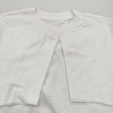 45R/45rpm 無地 コットン 日本製 クルーネック 半袖Ｔシャツ カットソー ホワイト レディース フォーティーファイブアールピーエム【中古】6-0908S♪