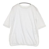 45R/45rpm サイドスリット 五分袖 無地 サイズ2 Ｔシャツ カットソー ホワイト レディース フォーティーファイブアールピーエム【中古】6-0908S♪