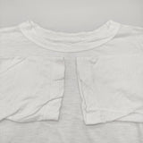 45R/45rpm サイドスリット 五分袖 無地 サイズ2 Ｔシャツ カットソー ホワイト レディース フォーティーファイブアールピーエム【中古】6-0908S♪