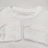 45R/45rpm シアー ドロップショルダー コットン 日本製 サイズ2 長袖Ｔシャツ カットソー ロンＴ ホワイト レディース フォーティーファイブアールピーエム【中古】6-0904M♪