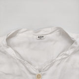 45R/45rpm テンセルの908レイレイオーシャンTシャツ 定価24200円 ブラウス シャツ ホワイト レディース フォーティーファイブアールピーエム【中古】6-0904S♪