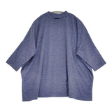 45R/45rpm 天竺のビッグスリットTシャツ ワイドシルエット Ｔシャツ カットソー ネイビー レディース フォーティーファイブアールピーエム【中古】6-0904M♪
